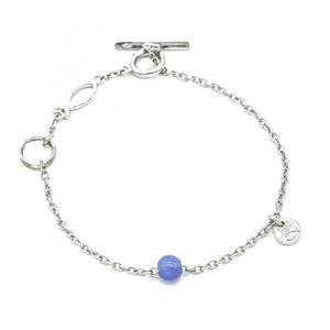 Pacific Blue Agate Bracelet - halibutgioielli