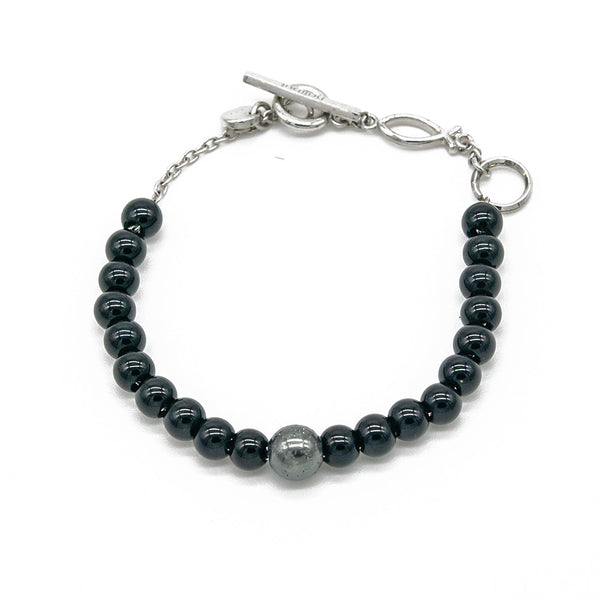 Unique Black Lace Agate Bracelet - halibutgioielli